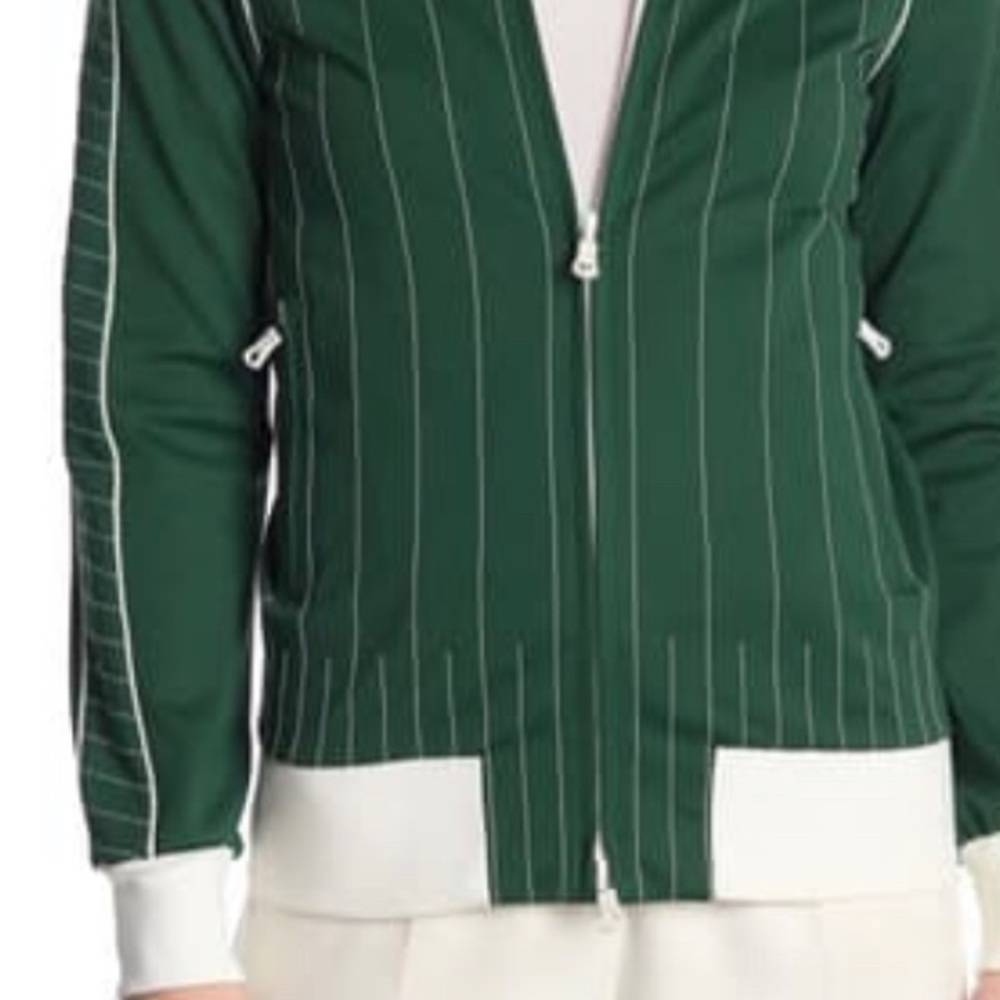 Valentino Woman Zip Front Track Green Jacket 42 - Picture 2 of 9